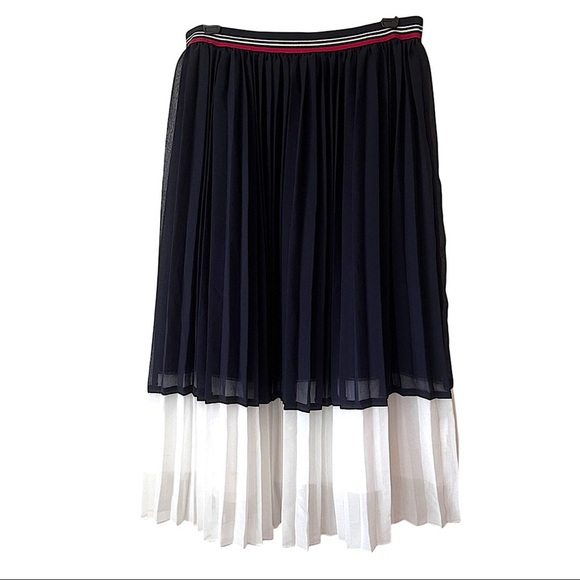 Tommy Hilfiger Women’s Skirt XS Micro Pleated A-Line Knee Length Preppy Classic - Picture 1 of 15